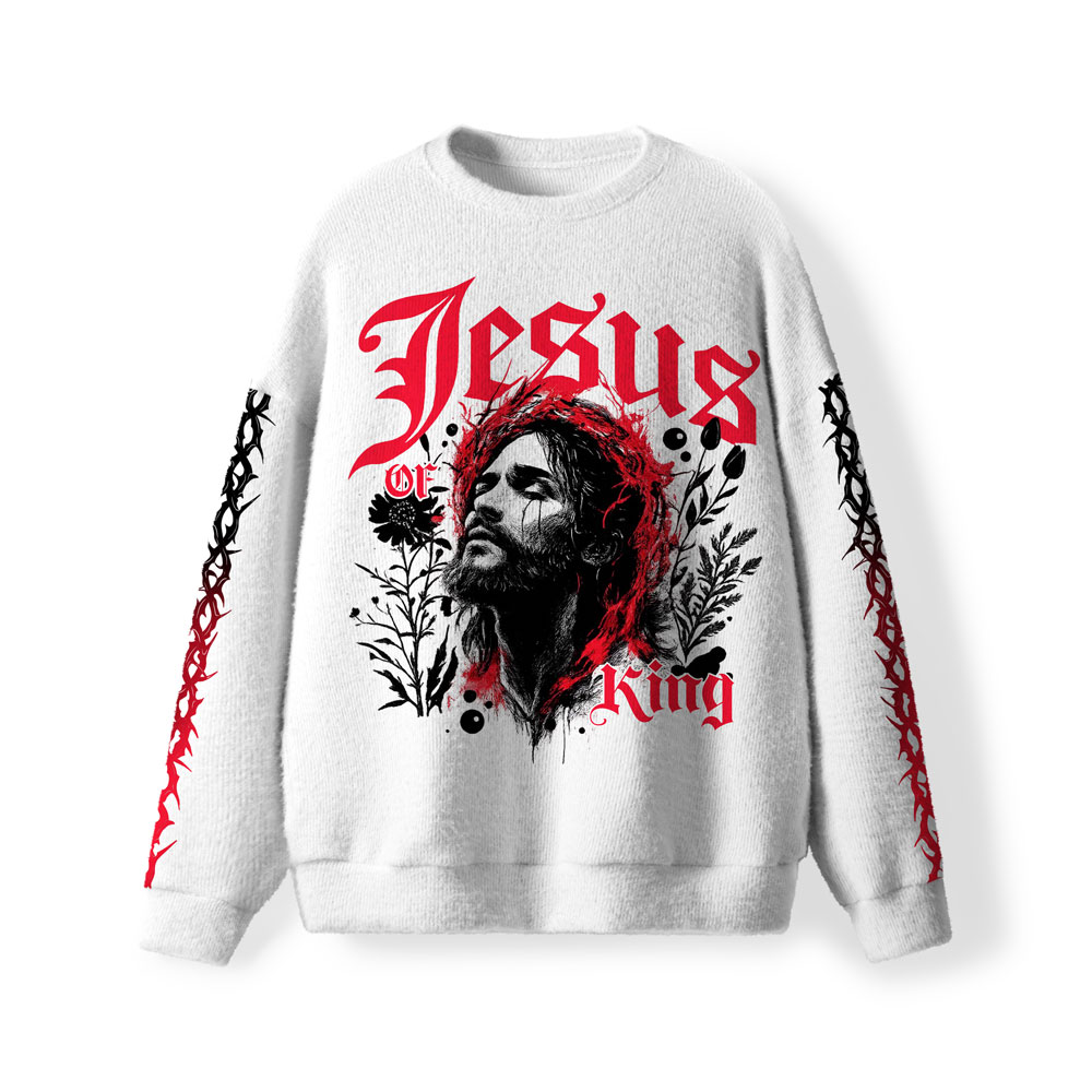 Jesus Of King Christian Lightweight Sweater