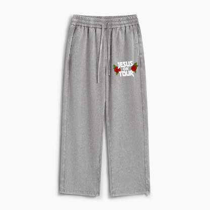 Jesus On Tour Christian Washed Sweatpants