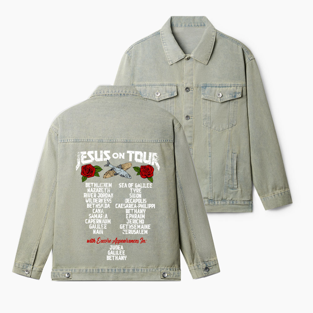 Jesus On Tour Christian Denim Jacket