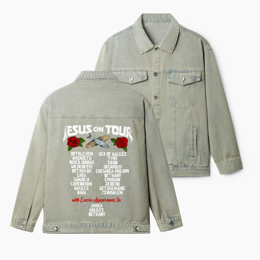 Jesus On Tour Christian Denim Jacket