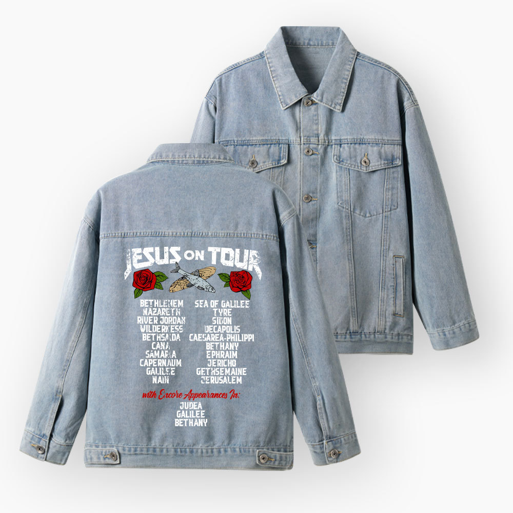 Jesus On Tour Christian Denim Jacket