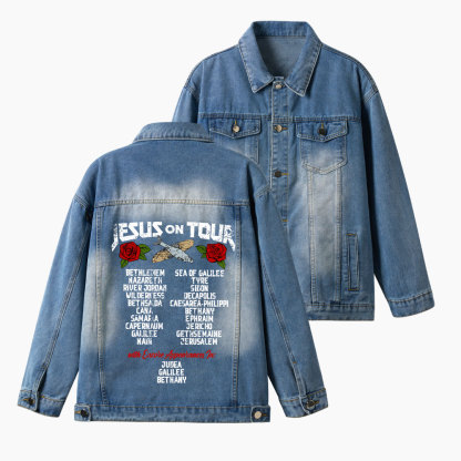 Jesus On Tour Christian Denim Jacket