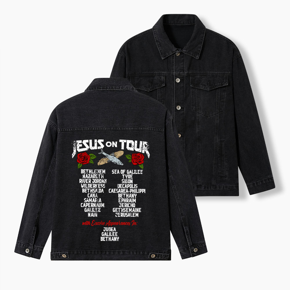 Jesus On Tour Christian Denim Jacket