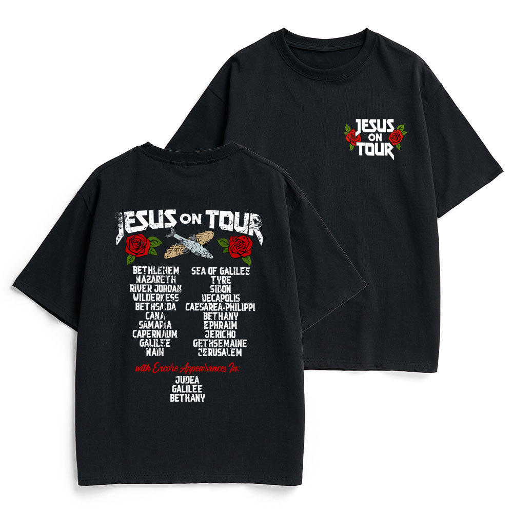 Jesus On Tour Christian Heavy Cotton T-Shirt