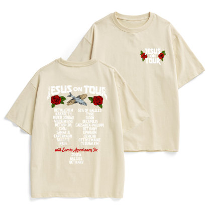 Jesus On Tour Christian Heavy Cotton T-Shirt