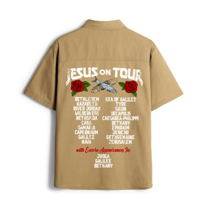 Jesus On Tour Christian Work Shirt 
