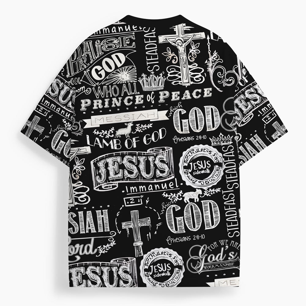 Prince Of Peace Oversized All-Over Print Christian T-Shirt
