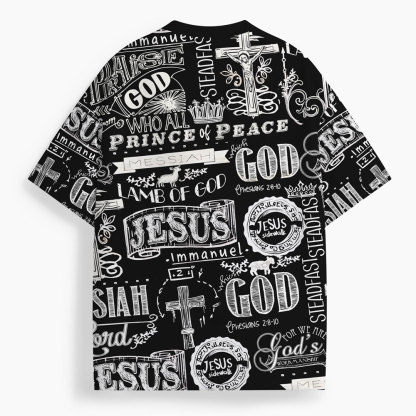 Prince Of Peace Oversized All-Over Print Christian T-Shirt