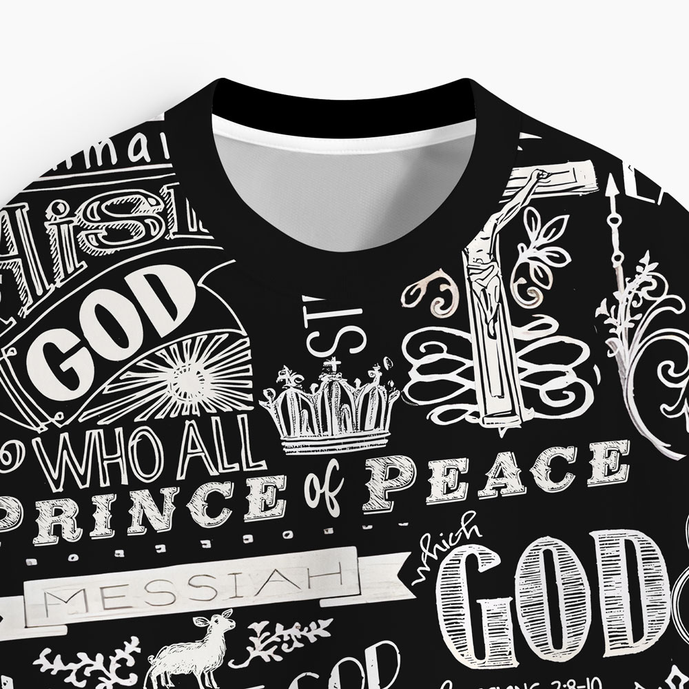 Prince Of Peace Oversized All-Over Print Christian T-Shirt