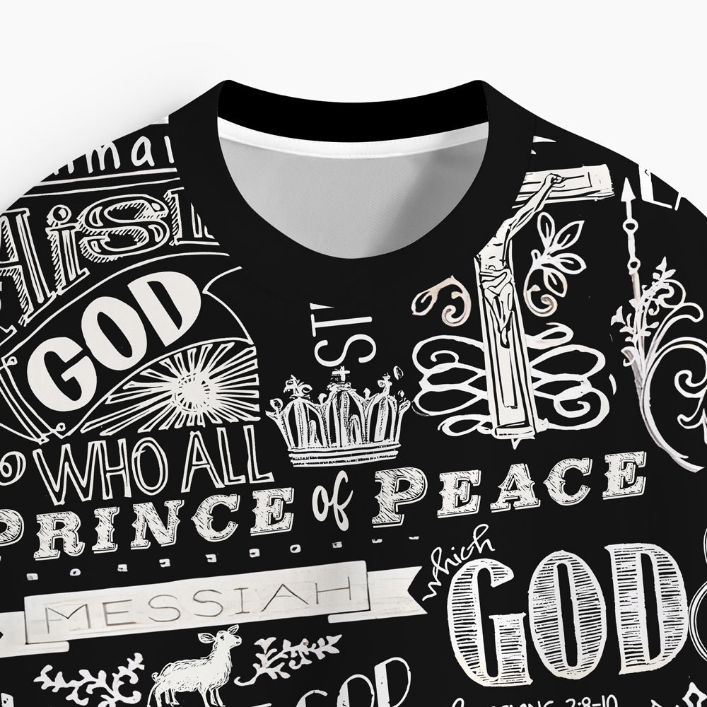 Prince Of Peace Oversized All-Over Print Christian T-Shirt