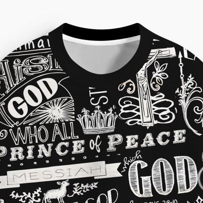Prince Of Peace Oversized All-Over Print Christian T-Shirt