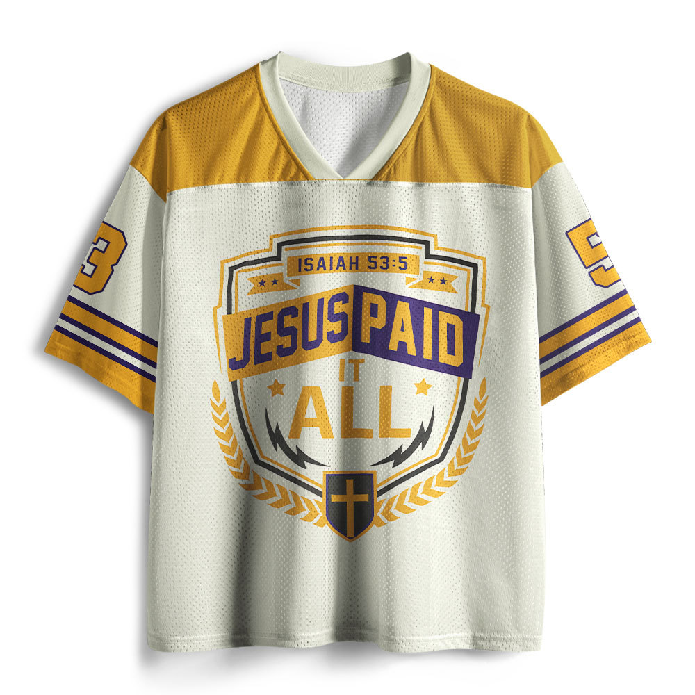 Jesus Paid It All Christian Mesh Jersey