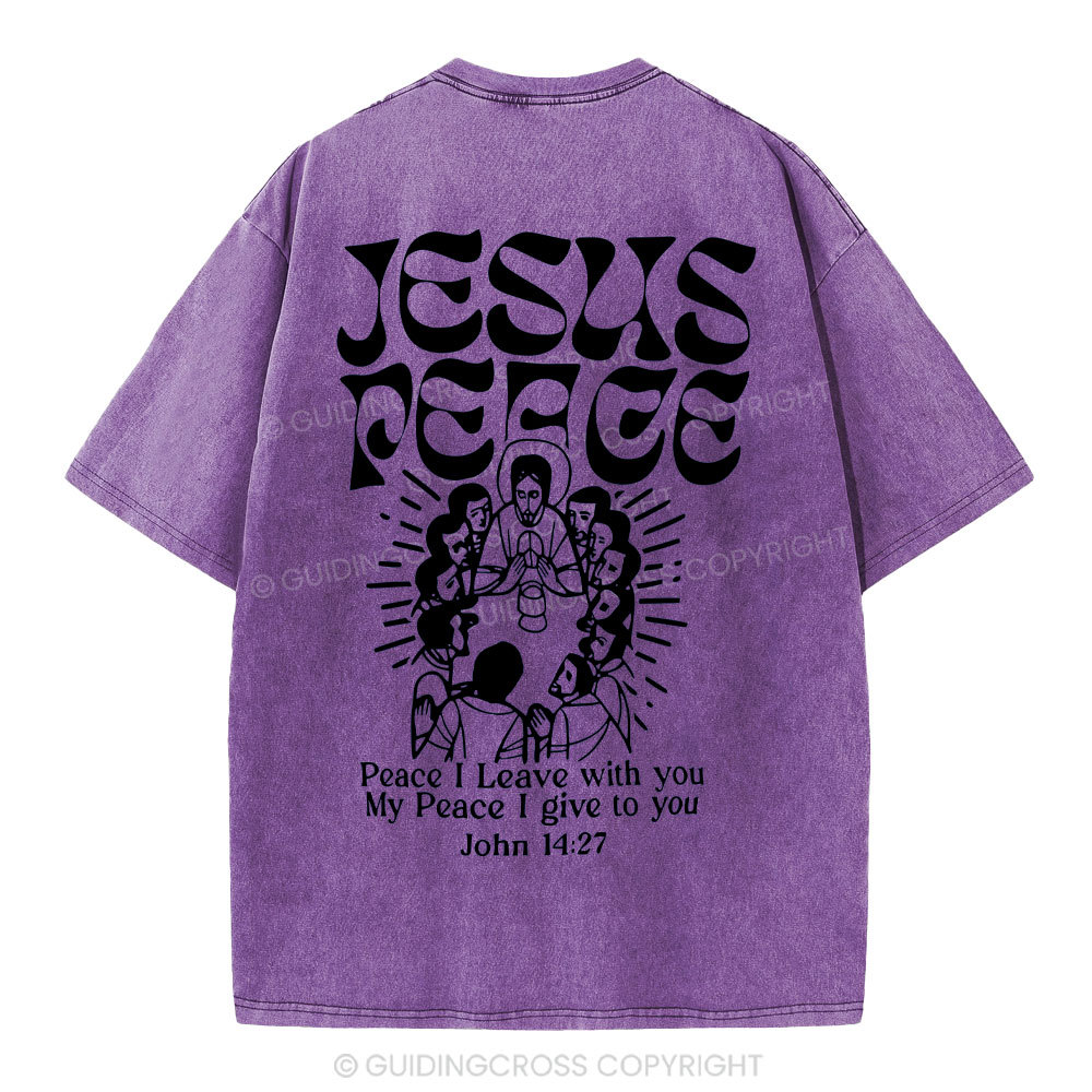 Jesus Peace Christian Washed T-Shirt
