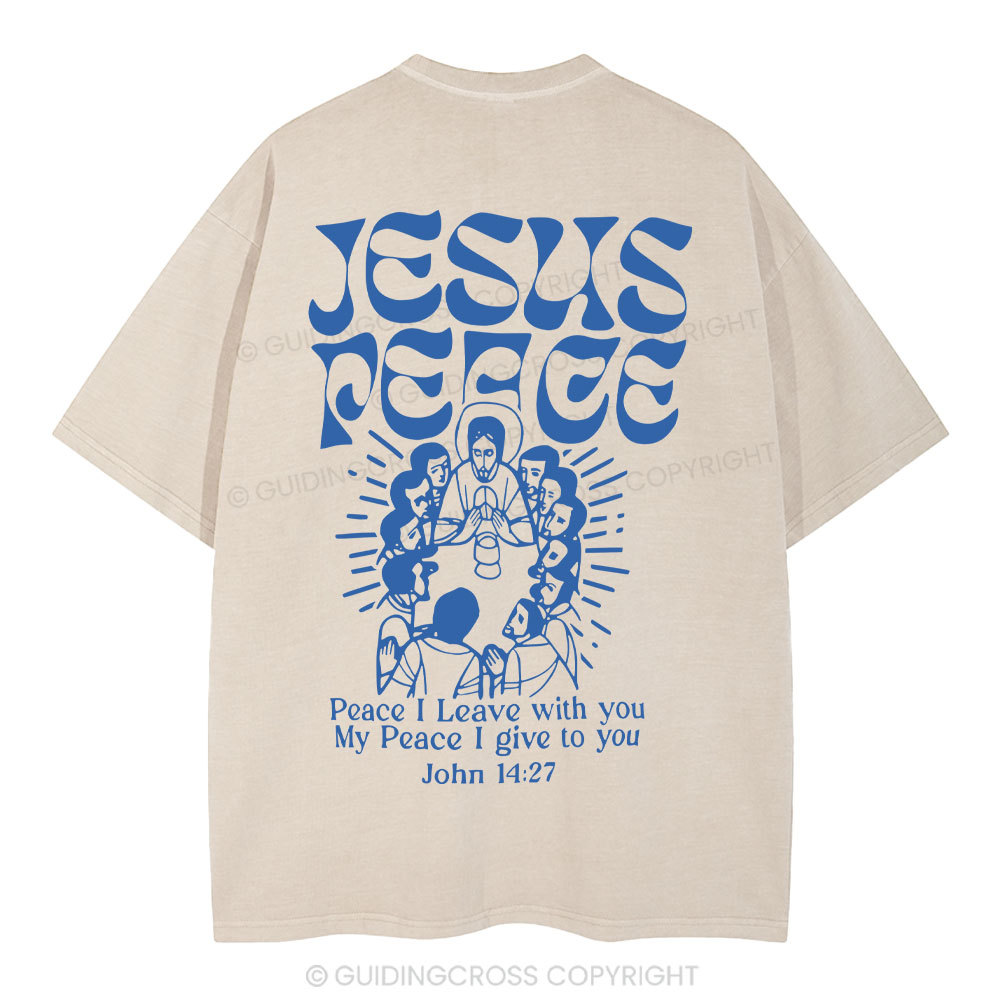 Jesus Peace Christian Washed T-Shirt