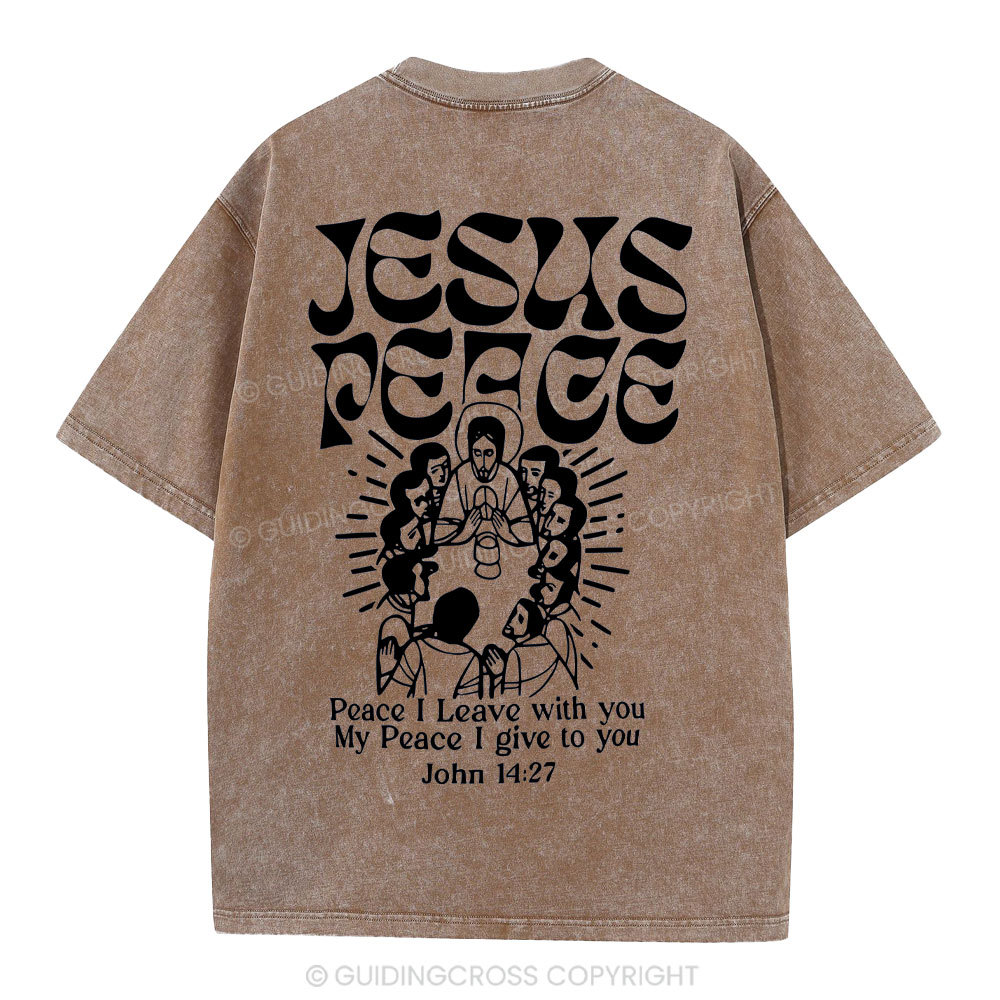 Jesus Peace Christian Washed T-Shirt