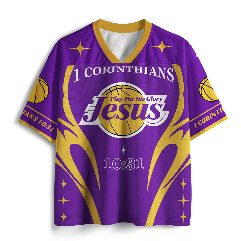 Jesus Play For His Glory Christian Mesh Jersey