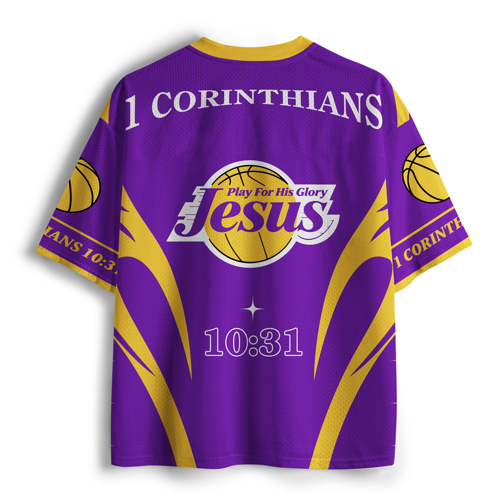 Jesus Play For His Glory Christian Mesh Jersey