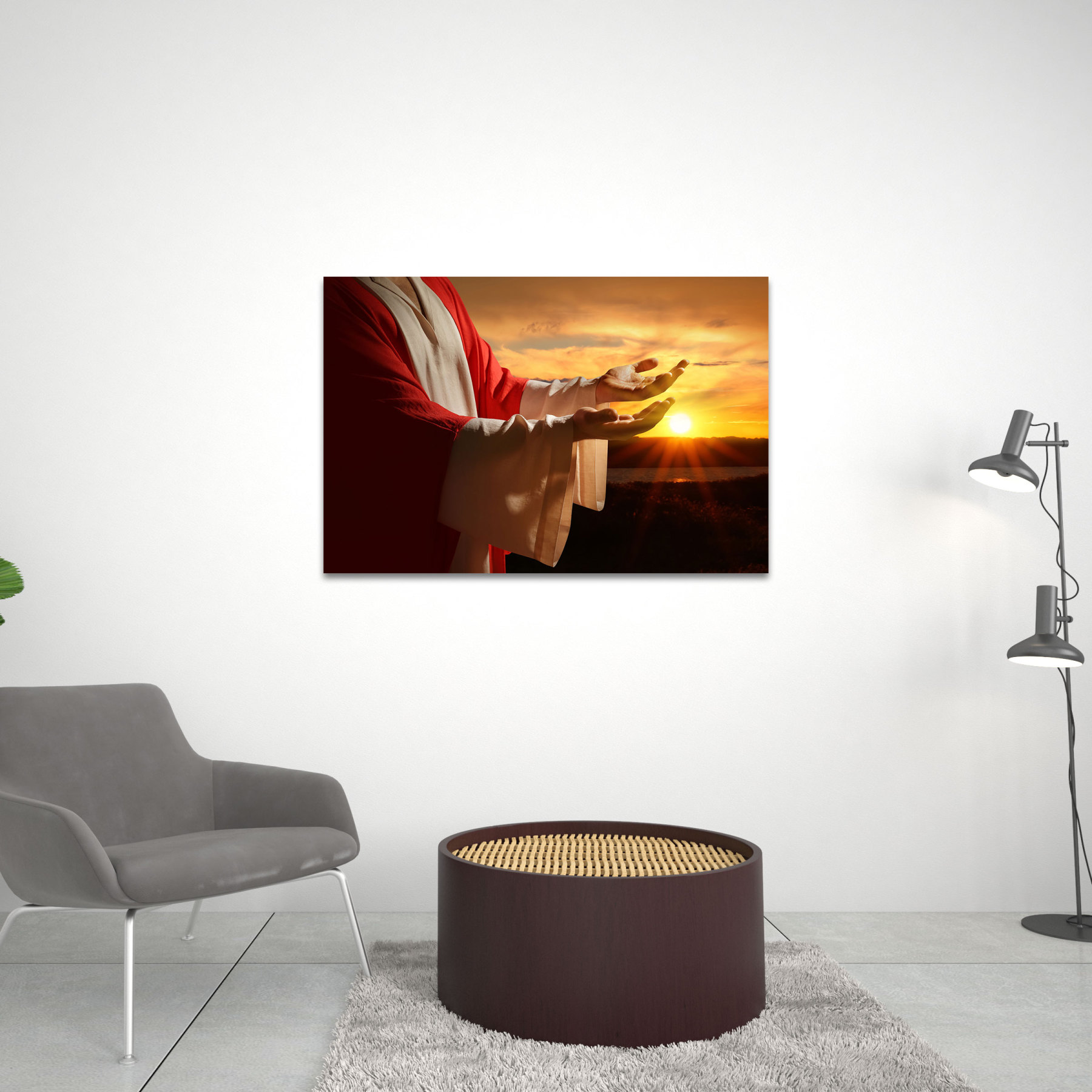 Jesus Praying Christian Canvas Wall Art