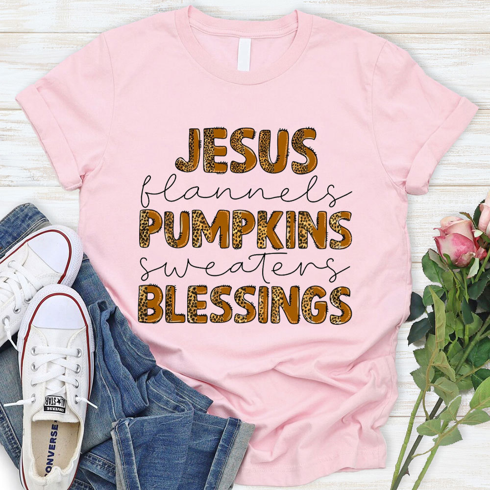Jesus Pumpkin Blessings Christian T-Shirt
