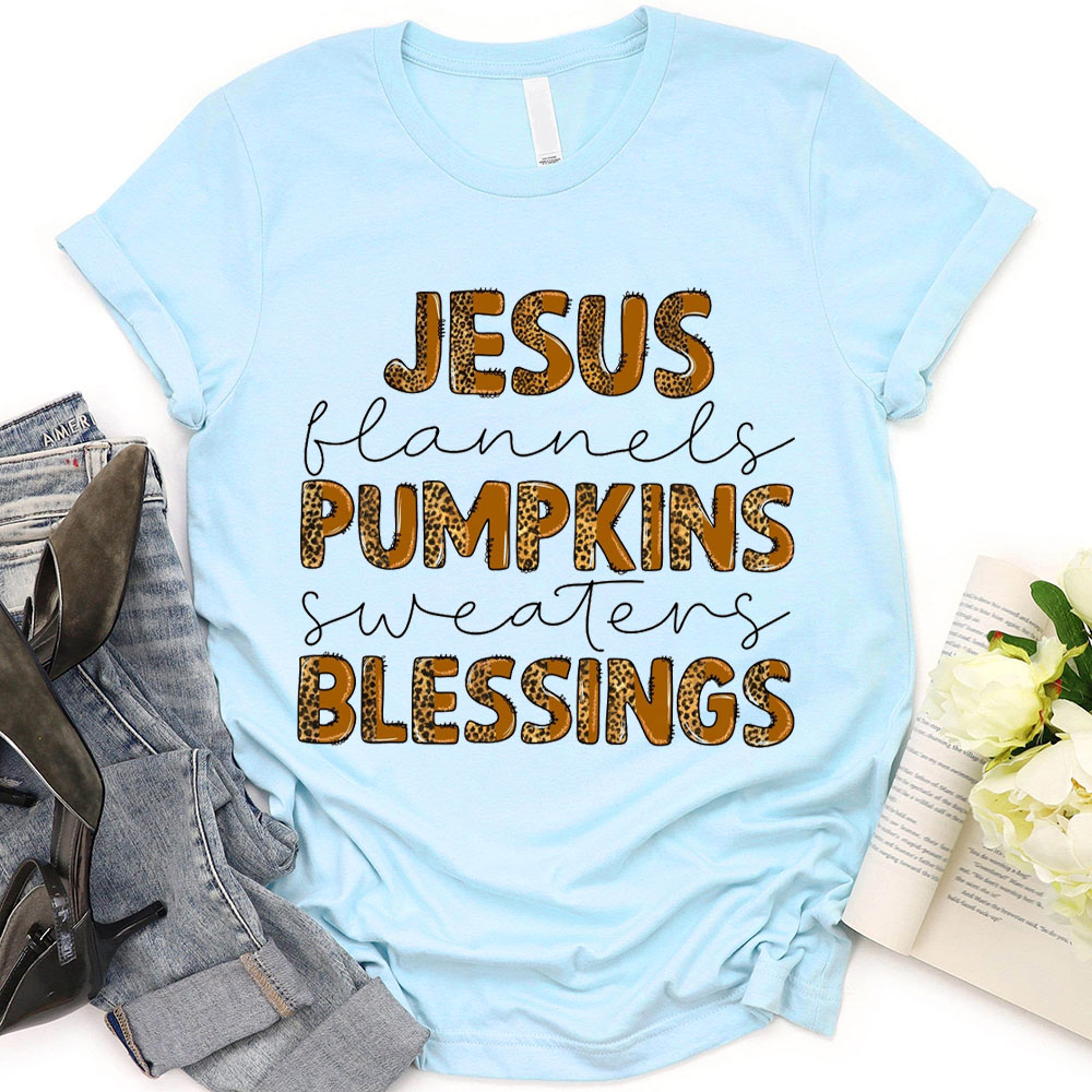 Jesus Pumpkin Blessings Christian T-Shirt