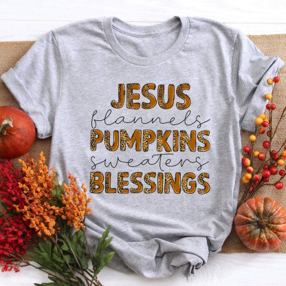 Jesus Pumpkin Blessings Christian T-Shirt