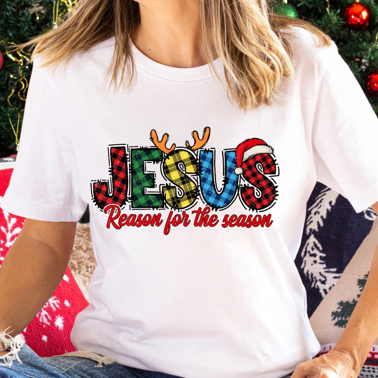 Jesus Reason For The Season Christian Christmas T-Shirt