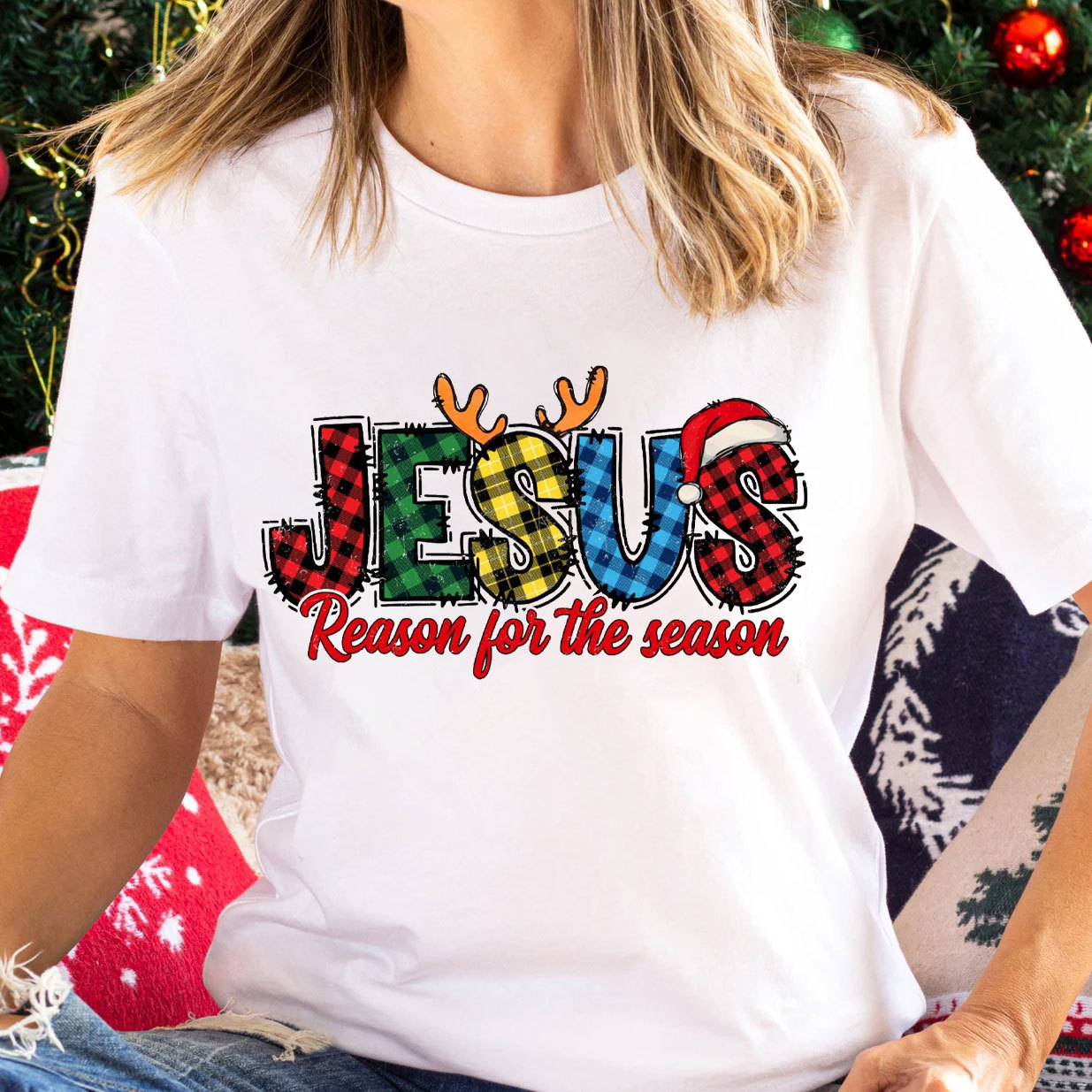 Jesus Reason For The Season Christian Christmas T-Shirt