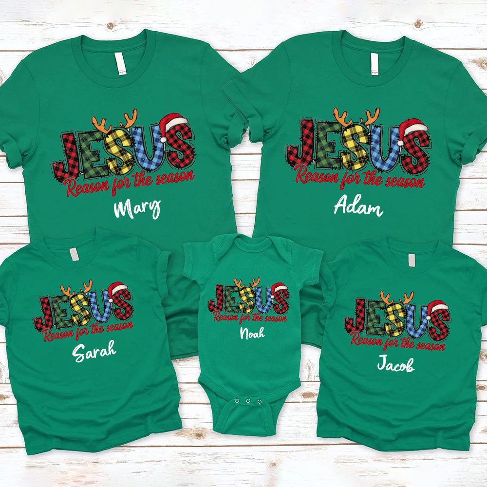 Jesus Reason For The Season Christmas Family Matching Shirts