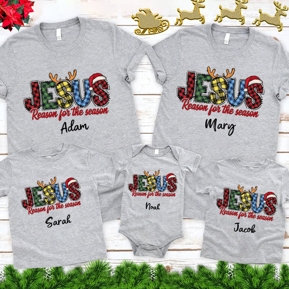 Jesus Reason For The Season Christmas Family Matching Shirts