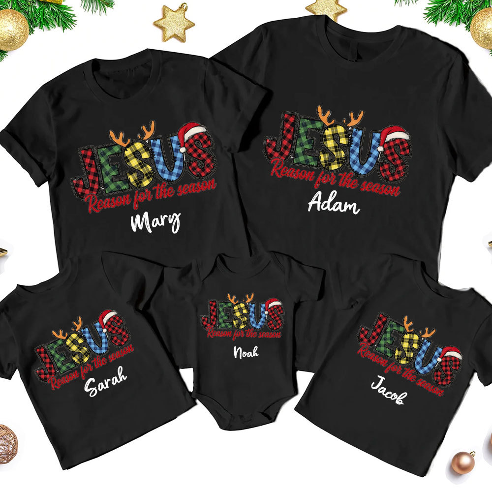 Jesus Reason For The Season Christmas Family Matching Shirts