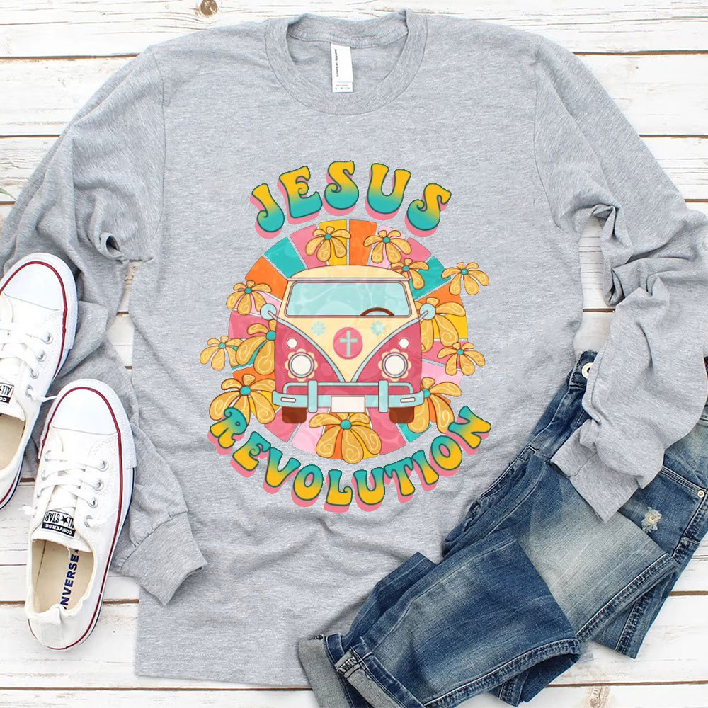 Jesus Revolution Christian Christmas Long Sleeve T-Shirt