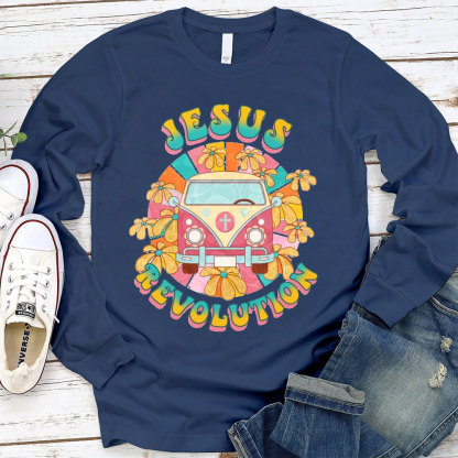 Jesus Revolution Christian Christmas Long Sleeve T-Shirt