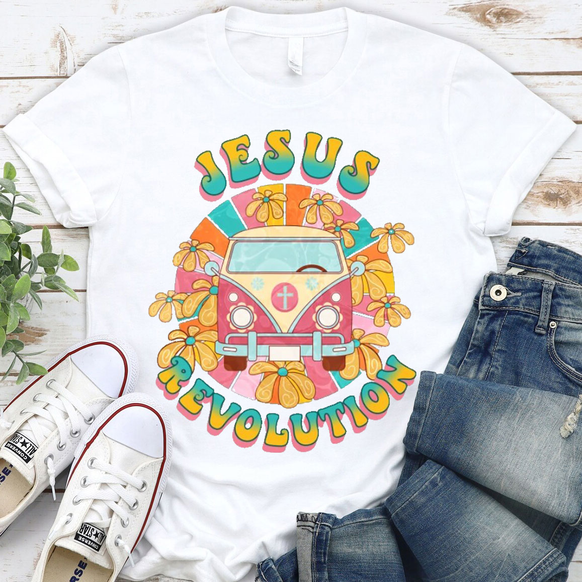 Jesus Revolution Christian Christmas T-Shirt