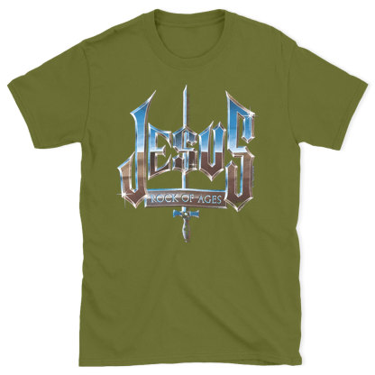 Jesus Rock Of Ages Christian T-Shirt