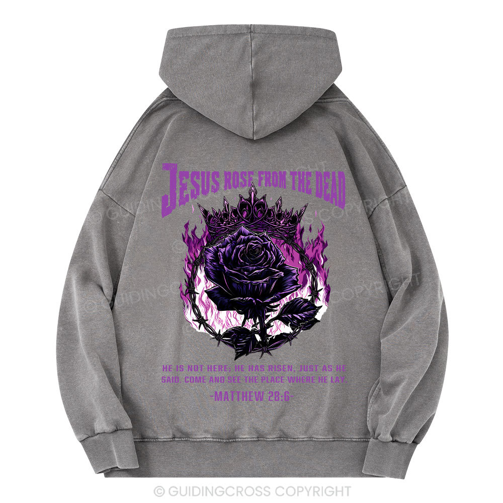 Jesus Rose From The Dead Christian Washed Hoodie