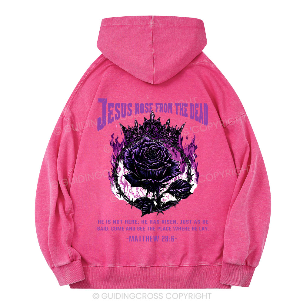 Jesus Rose From The Dead Christian Washed Hoodie