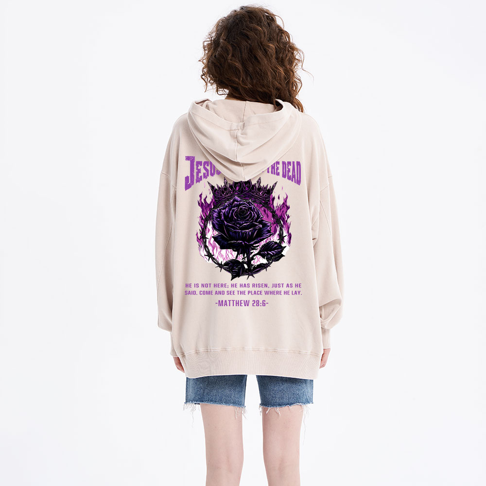 Jesus Rose From The Dead Christian Washed Hoodie