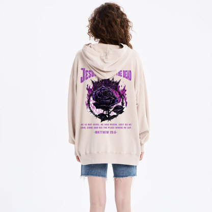 Jesus Rose From The Dead Christian Washed Hoodie
