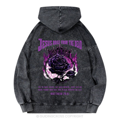 Jesus Rose From The Dead Christian Washed Hoodie