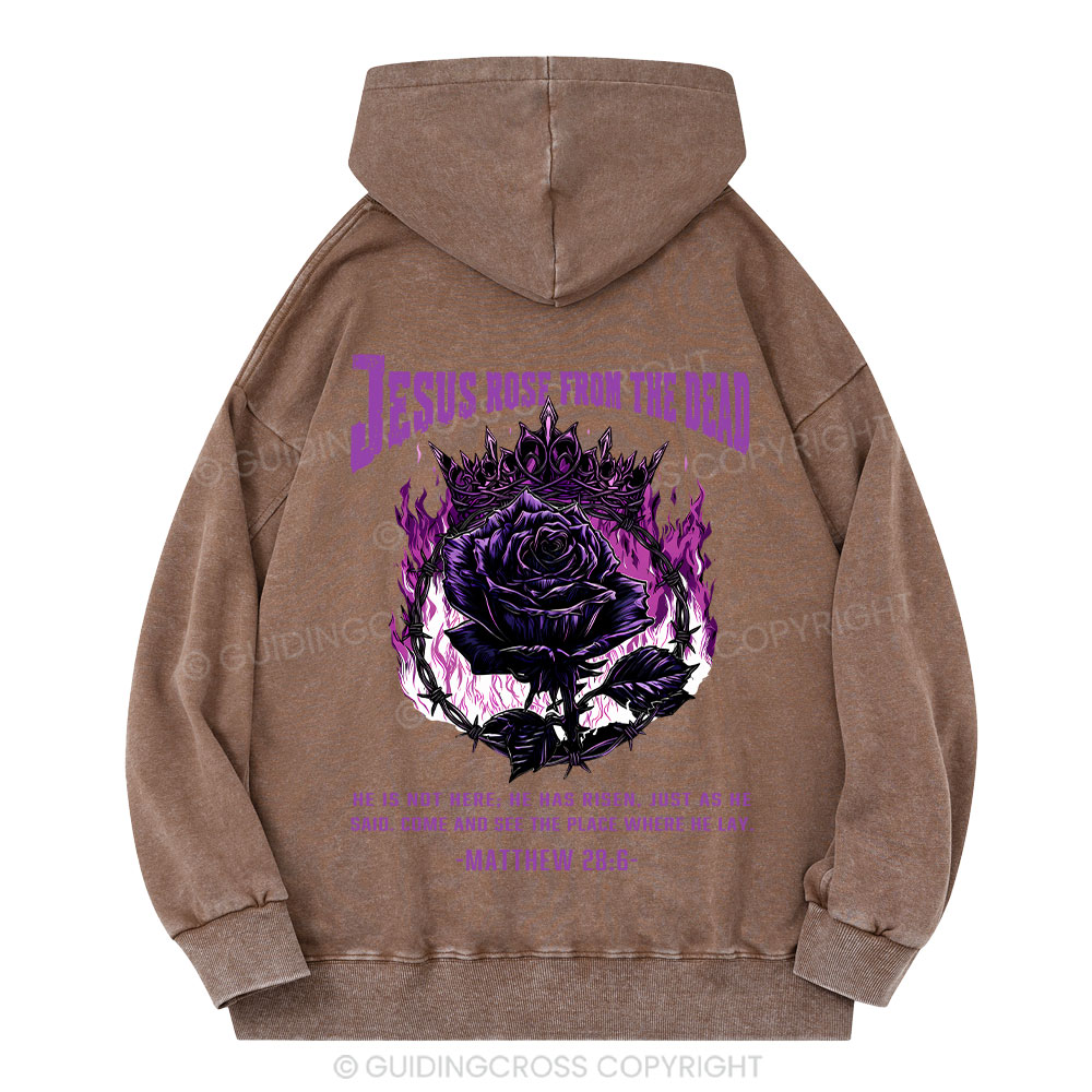 Jesus Rose From The Dead Christian Washed Hoodie
