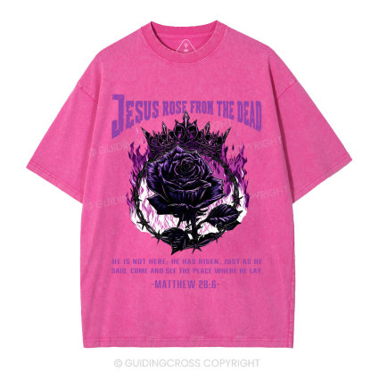 Jesus Rose From The Dead Christian Washed T-Shirt