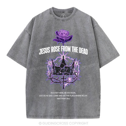 Jesus Rose From The Dead Chrsitian Washed T-Shirt