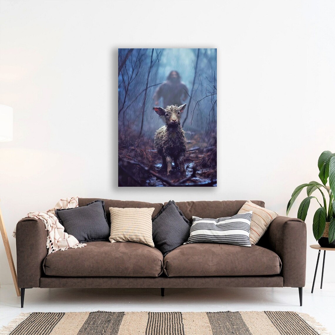 Jesus Running After a Lost Canvas Wall Art