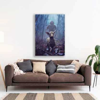 Jesus Running After a Lost Canvas Wall Art