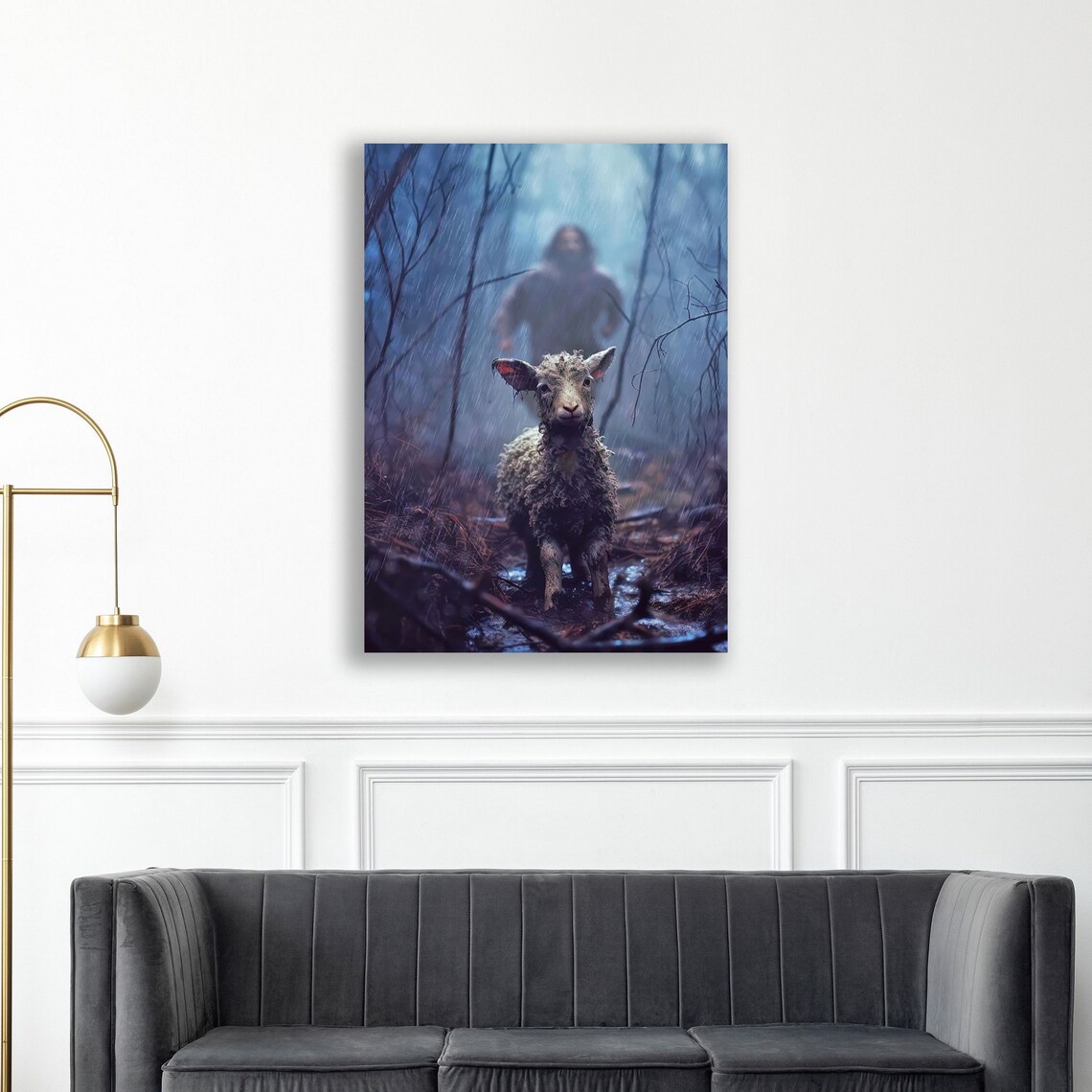 Jesus Running After a Lost Canvas Wall Art