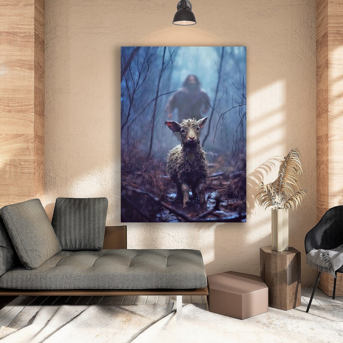 Jesus Running After a Lost Canvas Wall Art