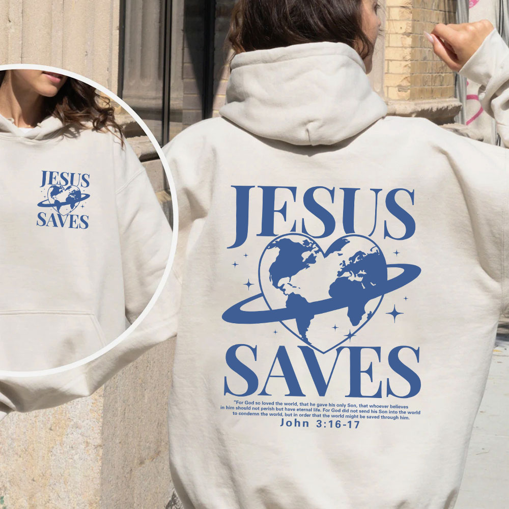 Jesus SAVES Christian Fleece Hoodie Set
