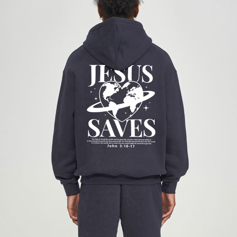 Jesus SAVES Christian Fleece Hoodie Set