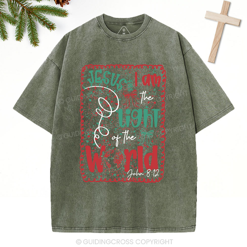 Jesus Said I Am The Light Of The  World Christian Washed T-Shirt