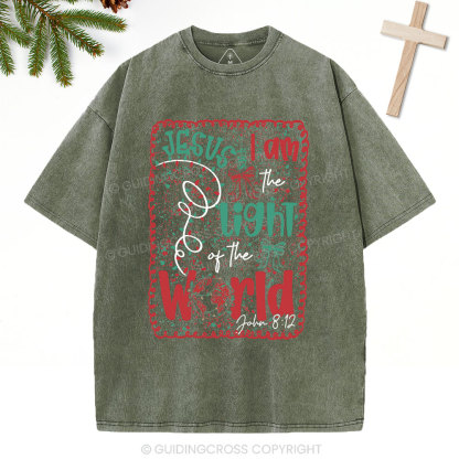 Jesus Said I Am The Light Of The  World Christian Washed T-Shirt